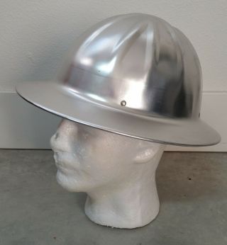 Vintage Willson Aluminum Metal Hard Hat Mining Construction Firefighting Usa
