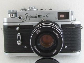 Zorki - 4 Vintage Ussr Russian Rf Film 35mm Camera,  Lens Industar - 61 L/d 2.  8/55mm