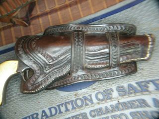 Vintage style tooled double loop marked holster,  cheyenne style,  Colt saa 5 1/2 2