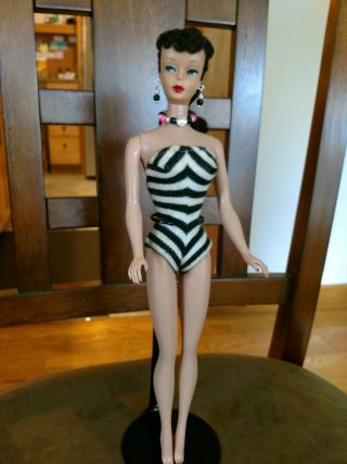 Vintage Barbie Doll Brunette Ponytail 5 Near Sale