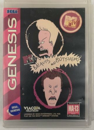 Beavis And Butt - Head Sega Genesis Vintage 1994 Game Cartridge