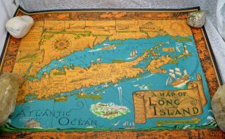 Vintage Detailed Map Of Long Island