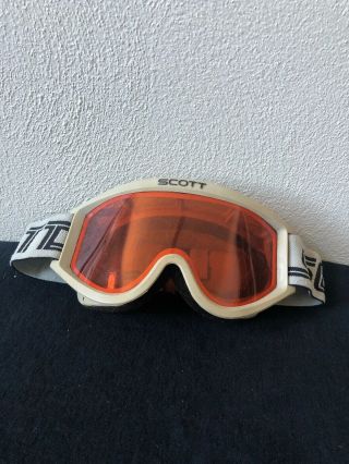 Vintage Scott Venturi Snow Ski Board Adult Goggles Orange Lenses