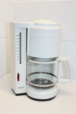 Vintage Krups Procafe 10 Cup White 192 Coffee Maker Machine Descaled & Euc