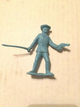Vintage Marx Fort Apache,  7th Cavalry.  Light Blue Officer W/ Sword & Pistol.  Nm