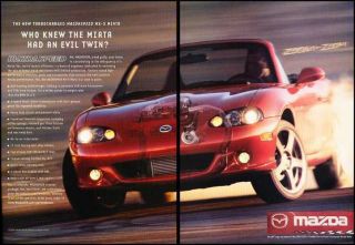 2004 Mazdaspeed Miata Mazda Mx - 5 Mx5 2 - Page Advertisement Print Art Car Ad J800a