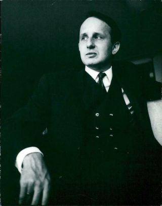 Vintage Photograph Of Portrait Of German Dramatist And Author Rolf Hochhuth