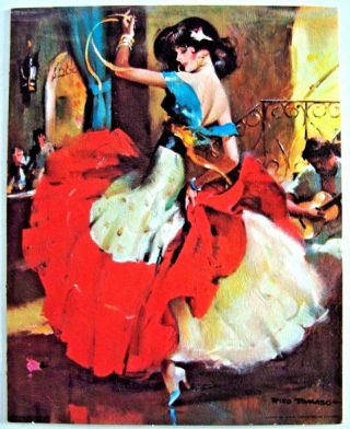Vintage Fine Art Prints Litho " Lolita " By Rico Tomaso 8 " X10 " 108 Unframed