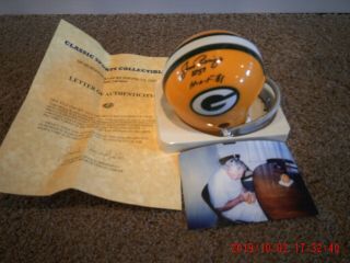 Green Bay Packers Jim Ringo Autographed Football Mini Helmet Eagles Hof