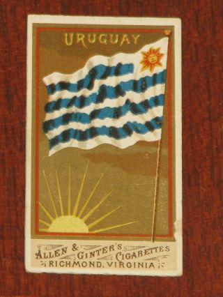 1887 N9 Allen & Ginter " Flags Of All Nations " - Uruguay -
