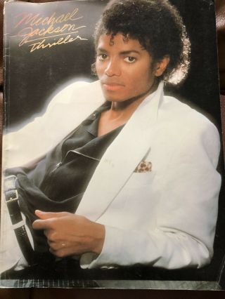 Michael Jackson Thriller Songbook Sheet Music Printing Vtg 1983