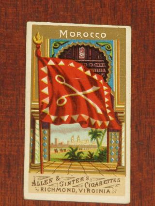 1887 N9 Allen & Ginter " Flags Of All Nations " - Morocco -