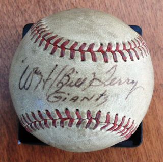 Hofer W H (bill) Terry Giants Autograph Signed 1950s Bobby Shantz Al Ball