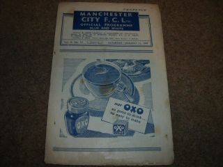 Vintage Manchester City V Gateshead Fa Cup 11th January 1947 Vol 41 No 13