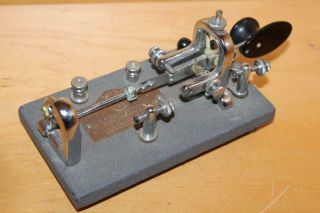 Antique Vintage Vibroplex Telegraph Signal Key Keyer Bug Morse Code 3