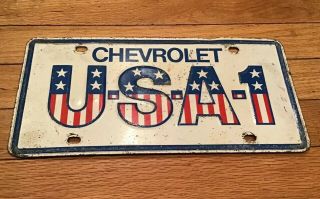 Chevrolet USA - 1 Vintage Steel License Plate 1976 Heavy Steel 3