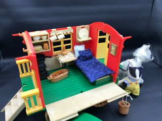 Calico Critters Sylvanian Families Caravan Roulotte Gypsy Tomy Boxed