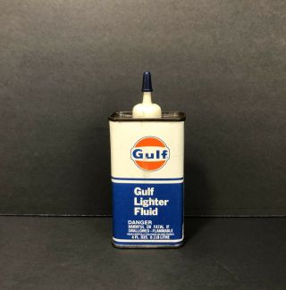 Vintage Gulf Oil Co ‘gulf Lighter Fluid’ 4 Ounce Can