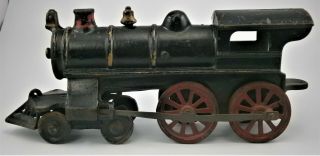 Antique Cast Iron Steam Locomotive Floor Train From The Early 1900 