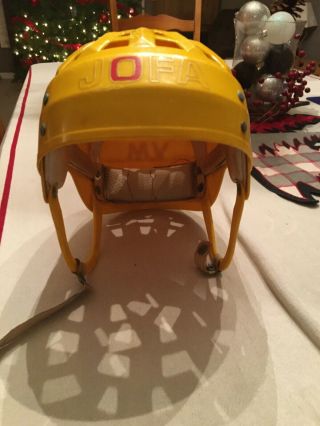 Wayne Gretzky Style Jofa Helmet Vm Vintage 235 - 51 Yellow.  Pre - Owned