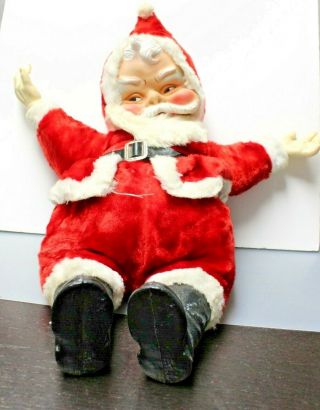 Vintage 1950s Christmas Plush Santa Claus Doll 24 "