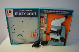 Vintage Lionel - Porter Microcraft Microscope Lab - Microscope With Case
