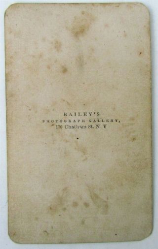 1862 COLONEL ROUTH GOSHEN ARABIAN GIANT ANTIQUE CDV PHOTO Bailey ' s York 2