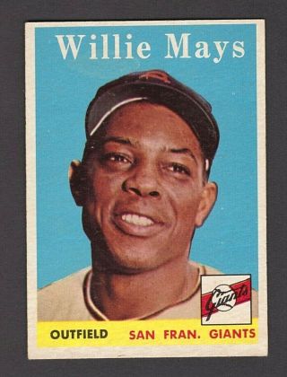 Willie Mays San Francisco Giants 1958 Topps Card 5