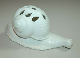 Vintage Snail Figurine / Flower Holder - Italian Mottahedeh Design