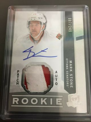2012 - 13 Ud The Cup Mark Stone Rookie Patch Auto 87/249 Rpa 2 Colours