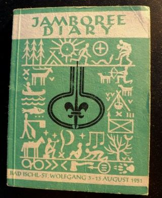 Rare Vintage 1951 Bsa Jamboree Diary Bad Ischl Austria With Jamboree Map In Back