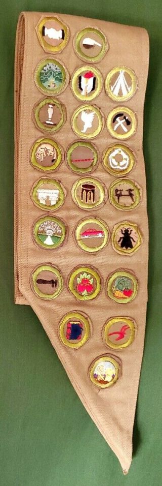 Vintage Boy Scout Sash With 60 Patches