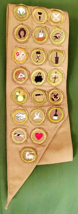 Vintage Boy Scout Sash with 60 Patches 2