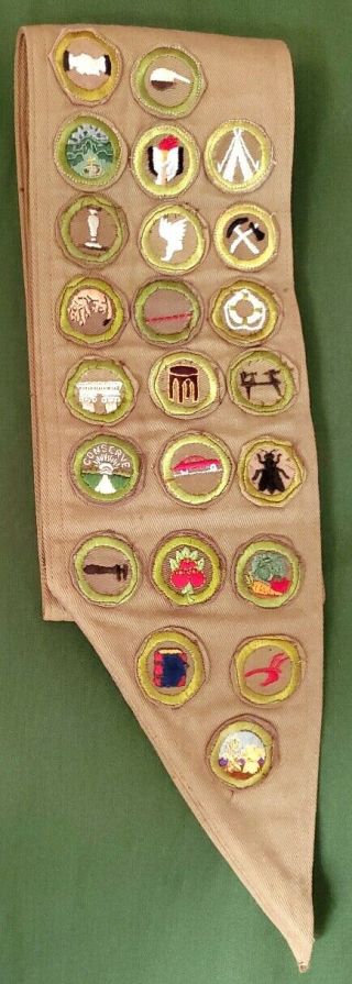 Vintage Boy Scout Sash with 60 Patches 3