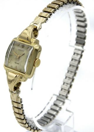 Vintage Rolex 18k Gold Dress Watch Ref 4389 Women 