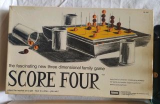 Score Four Board Game Funtastic 1968 Made In Usa Complete Vintage 2 To 8 Players