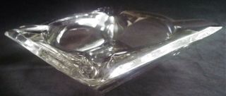 Vintage Classic 5 3/4 " Square Clear Glass Cigar Ashtray -