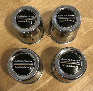 Vintage Set Of 4 American Racing Center Caps Muscle Car