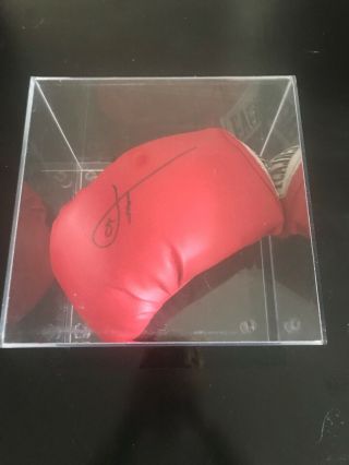 Joe Frazier Signed Autographed Red Everlast Glove,  Holding Box