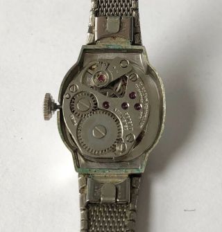 Vintage Ladies Wittnauer Geneve Swiss 17 Jewel Stainless Steel Wristwatch 2