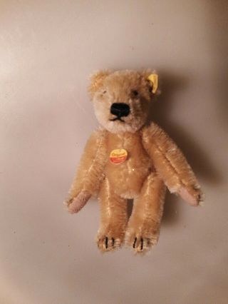 Vintage Steiff Historic Miniatures 4 " Tall Teddy Bear W Tags