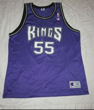 Vintage Sacramento Kings Jason Williams 55 Jersey Purple Nba Champion Size Xl 48