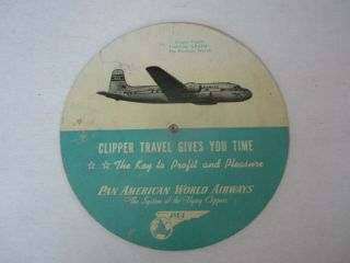 Old Vintage 1948 - PAN AM - WORLD AIRWAYS - Time Selector - Time Zone Wheel 2