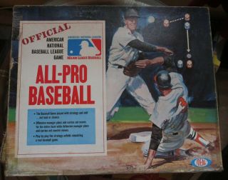 All Pro Baseball Game Vintage Ideal Board Game 1969