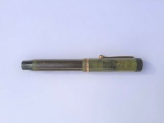 Vintage Parker Lucky Curve Green Jade Fountain Pen