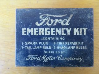 Antique Ford Motor Co.  Emergency Kit W/champion X Spark Plug & Box,  Model T,  A
