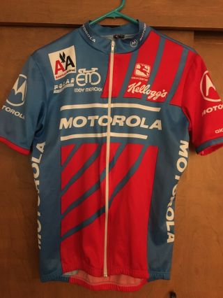 Vintage Team Motorola Eddy Merckx Giordana Cycling Jersey Size Medium,  Pre Owned