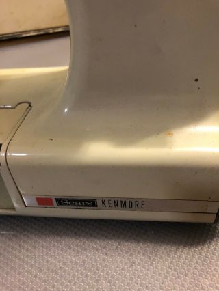 Vintage Sears Kenmore Portable Sewing Machine Model 158 - 10301 w/Case Attachments 2