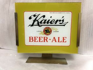 Vintage Kaiers Beer - Ale Lighted Bar Top Sign