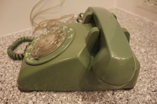 Vintage 1960 ' s Bell System Western Electric DM 500 Rotary Dial Telephone Avacado 2